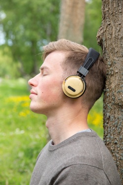Logotrade promotional merchandise photo of: Bamboo wireless headphone