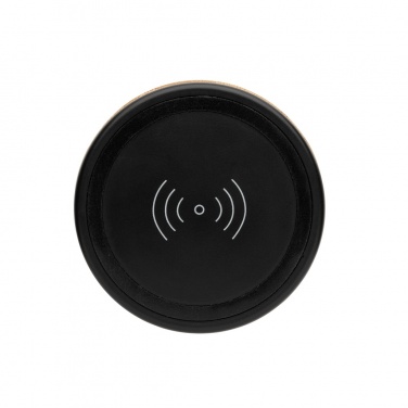 Logo trade business gift photo of: Bamboo wireless charger speaker