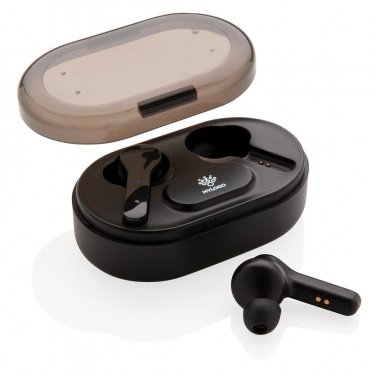 Logotrade promotional gift picture of: Light up logo TWS earbuds in charging case
