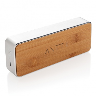 Logo trade promotional gifts picture of: Nevada Bamboo 3W wireless speaker