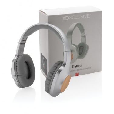 Logo trade promotional items picture of: Dakota Bamboo wireless headphone