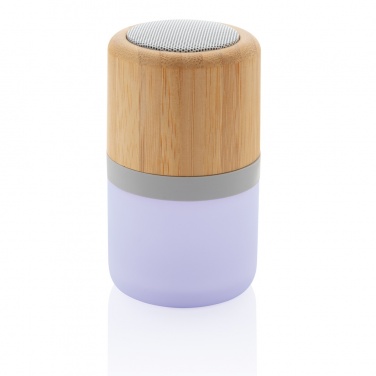 Logo trade promotional products picture of: Bamboo colour changing 3W speaker light