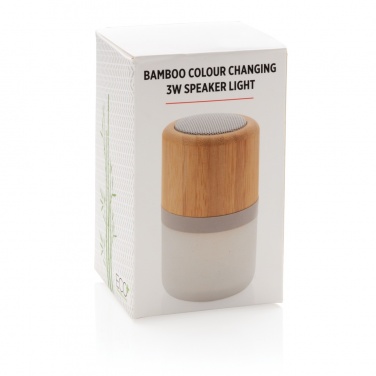 Logotrade advertising product image of: Bamboo colour changing 3W speaker light