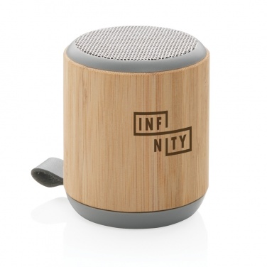 Logotrade promotional merchandise photo of: Bamboo and fabric 3W wireless speaker
