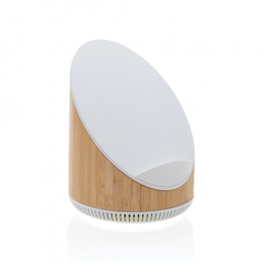 Logotrade business gifts photo of: Ovate bamboo 5W speaker with 15W wireless charger