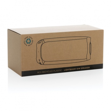 Logotrade promotional products photo of: RCS recycled plastic Lightboom 10W speaker
