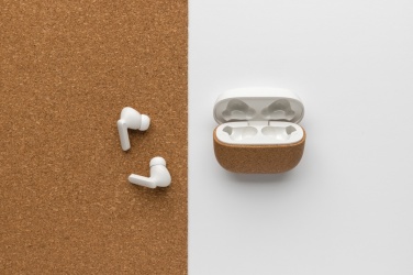 Logotrade corporate gift picture of: Oregon RCS recycled plastic and cork TWS earbuds