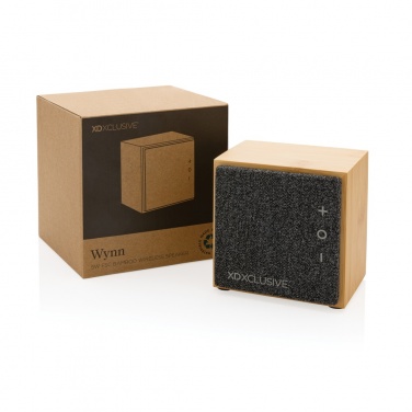 Logo trade advertising products picture of: Wynn 5W bamboo wireless speaker