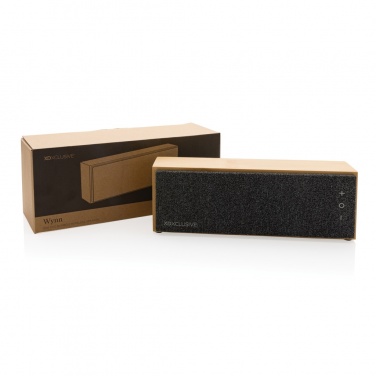 Logo trade promotional products image of: Wynn 10W bamboo wireless speaker