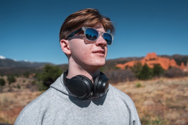 Logotrade promotional merchandise image of: RCS recycled plastic Elite Foldable wireless headphone