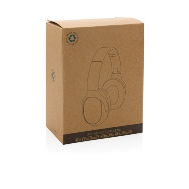 Logo trade promotional items picture of: RCS recycled plastic Elite Foldable wireless headphone