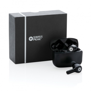 Logotrade corporate gifts photo of: RCS recycled plastic Swiss Peak ANC TWS earbuds