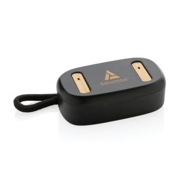 Logo trade promotional gifts picture of: RCS recycled plastic & bamboo TWS earbuds