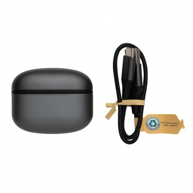 Logo trade business gifts image of: Terra RCS recycled aluminium wireless earbuds