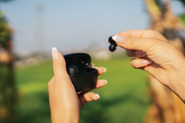 Logotrade advertising products photo of: Terra RCS recycled aluminium wireless earbuds