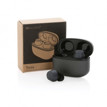 Logo trade corporate gifts picture of: Terra RCS recycled aluminium wireless earbuds