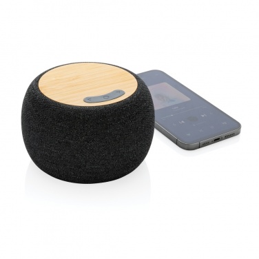 Logo trade promotional products image of: RCS Rplastic/PET and bamboo 5W speaker