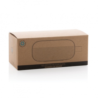 Logo trade promotional gift photo of: RCS recycled plastic Soundbox 5W speaker
