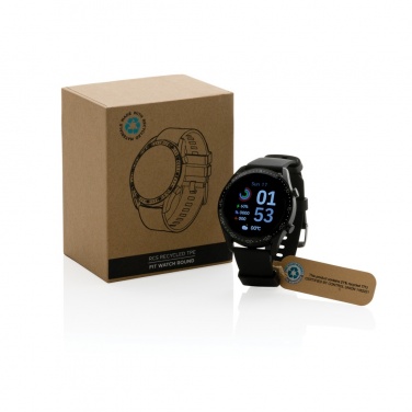 Logo trade corporate gifts image of: RCS recycled TPU Fit Watch round