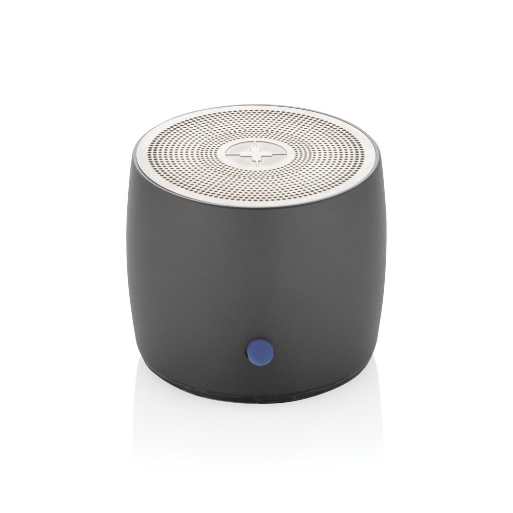 Logo trade advertising products image of: Swiss Peak RCS recycled aluminum 3W bass speaker