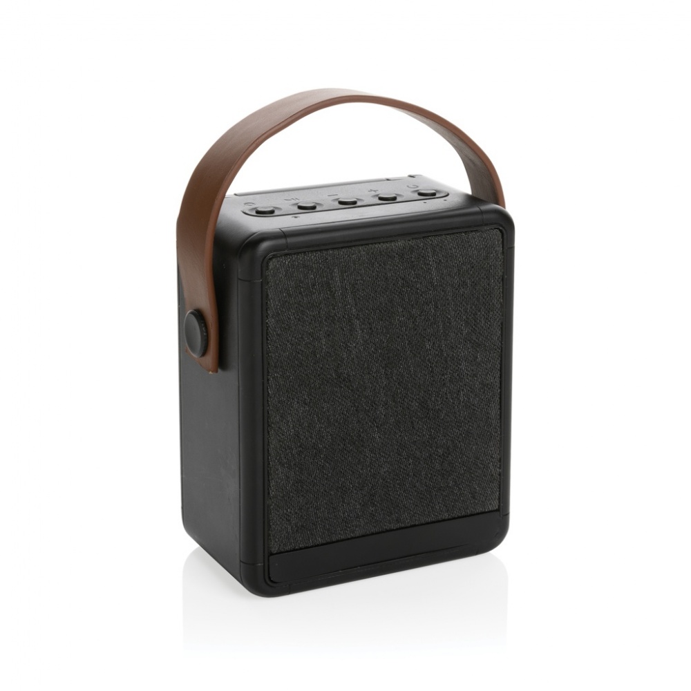 Logo trade promotional merchandise picture of: Skywave RCS recycled plastic solar speaker 12W
