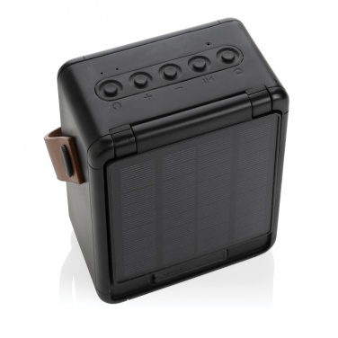 Logo trade promotional gifts picture of: Skywave RCS recycled plastic solar speaker 12W