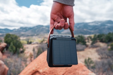 Logotrade corporate gift picture of: Skywave RCS recycled plastic solar speaker 12W