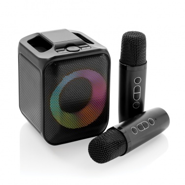 Logotrade promotional merchandise photo of: Singvibe RCS recycled plastic karaoke set with double mic