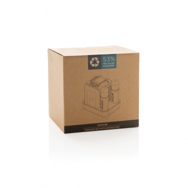 Logo trade corporate gift photo of: Singvibe RCS recycled plastic karaoke set with double mic