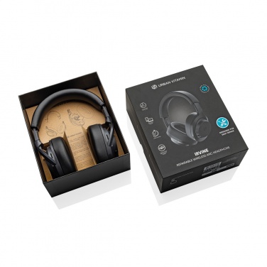 Logotrade promotional item image of: Irvine RCS recycled and repairable ANC wireless headphone