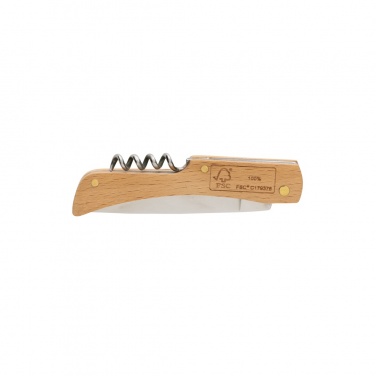 Logo trade promotional giveaways image of: Wooden knife with bottle opener