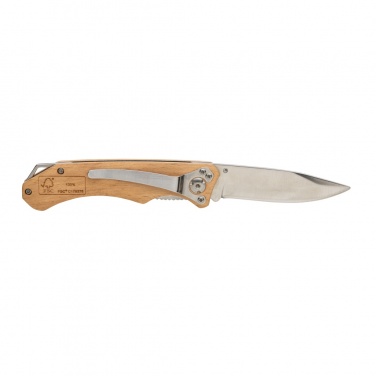 Logo trade promotional giveaway photo of: Wooden outdoor knife