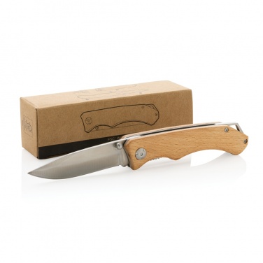 Logo trade promotional giveaways picture of: Wooden outdoor knife