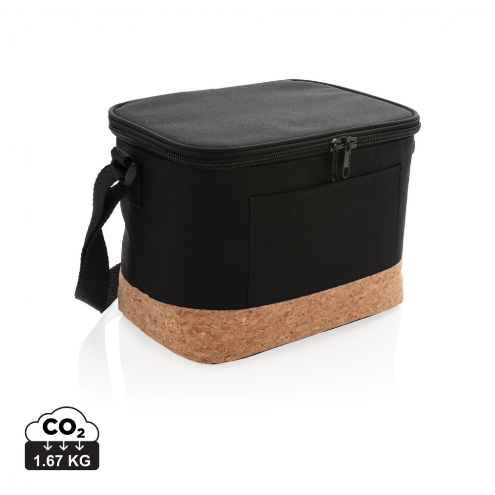 Logo trade promotional merchandise picture of: Two tone cooler bag with cork detail