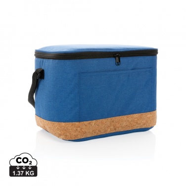 Logotrade advertising products photo of: Impact AWARE™ XL RPET two tone cooler bag with cork detail
