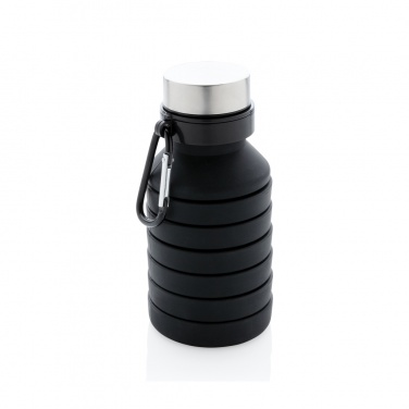 Logo trade promotional item photo of: Leakproof collapsible silicone bottle with lid