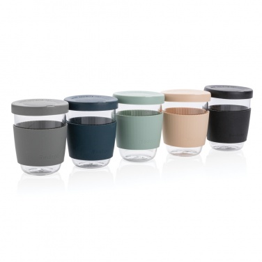 Logotrade promotional gift picture of: Ukiyo borosilicate glass with silicone lid and sleeve