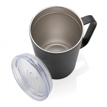 Logo trade promotional gifts picture of: RCS Recycled stainless steel modern vacuum mug with lid