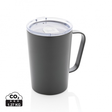 Logotrade corporate gift image of: RCS Recycled stainless steel modern vacuum mug with lid