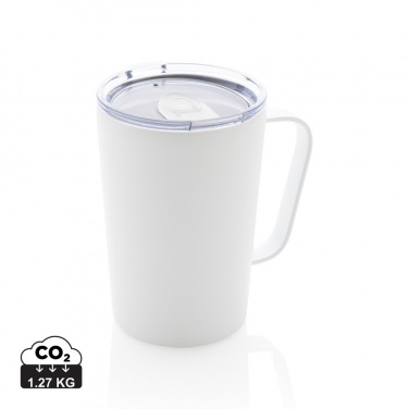 Logo trade advertising product photo of: RCS Recycled stainless steel modern vacuum mug with lid