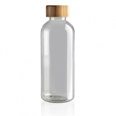 Logo trade promotional products image of: RCS RPET bottle with bamboo lid