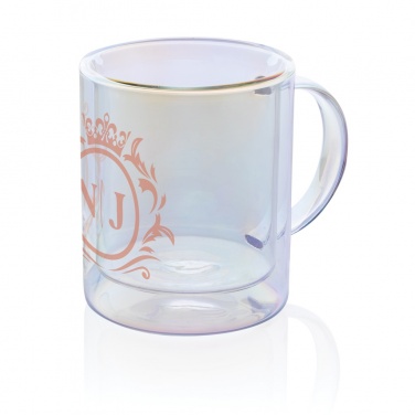 Logotrade promotional products photo of: Deluxe double wall electroplated glass mug