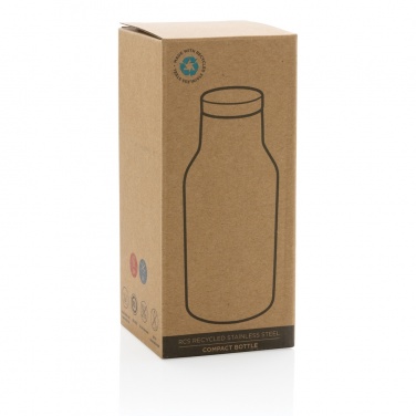 Logo trade promotional gifts picture of: RCS Recycled stainless steel compact bottle
