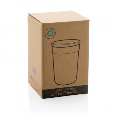 Logo trade promotional giveaways picture of: GRS certified recycled PP mug with bamboo lid
