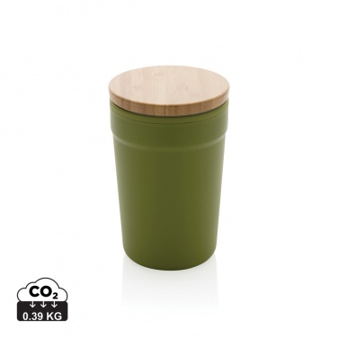 Logotrade promotional merchandise photo of: GRS certified recycled PP mug with bamboo lid