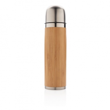 Logo trade promotional gifts picture of: Bamboo vacuum travel flask