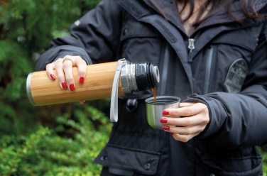 Logotrade promotional giveaway image of: Bamboo vacuum travel flask