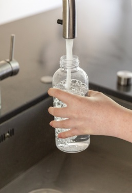 Logo trade business gift photo of: Leakproof water bottle with metallic lid