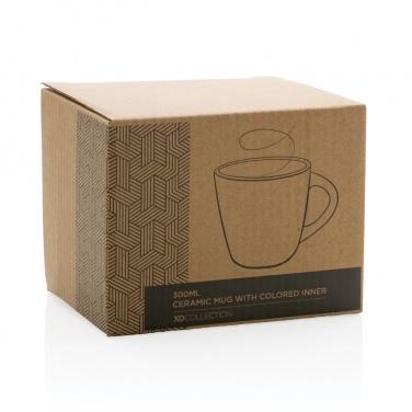 Logo trade promotional merchandise picture of: Ceramic mug with coloured inner 300ml