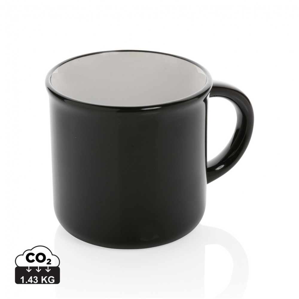Logo trade advertising products image of: Vintage ceramic mug 280ml